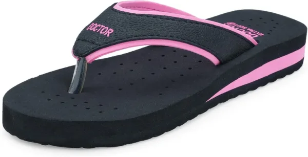 DOCTOR extra soft women’s & girls’ flip flops – comfortable house slippers with cushioned sole, lightweight design, ideal for indoor use and casual wear.