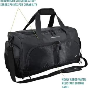 focusgear ultimate gym bag – durable duffel with 10 compartments & water resistant pouch