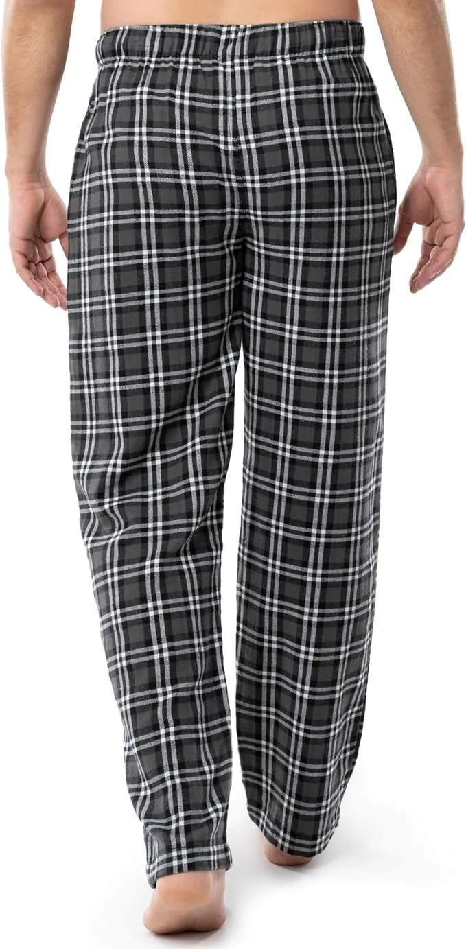 fruit of the loom men’s flannel pajama pants – yarn dye woven cotton sleepwear