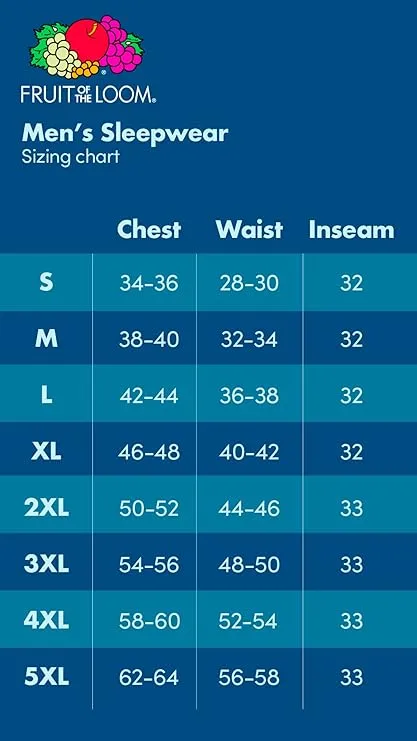 fruit of the loom men’s flannel pajama pants – yarn dye woven cotton sleepwear