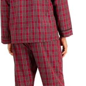 hanes men’s woven pajama set – comfortable plain weave cotton sleepwear
