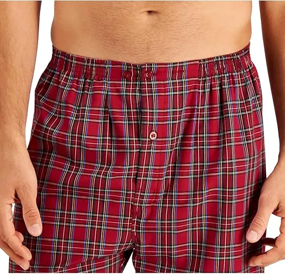 hanes men’s woven pajama set – comfortable plain weave cotton sleepwear