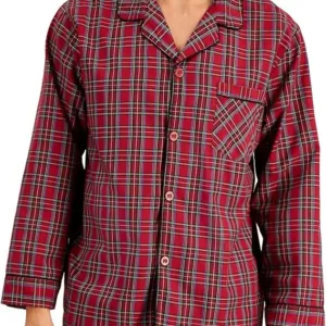 hanes men’s woven pajama set – comfortable plain weave cotton sleepwear