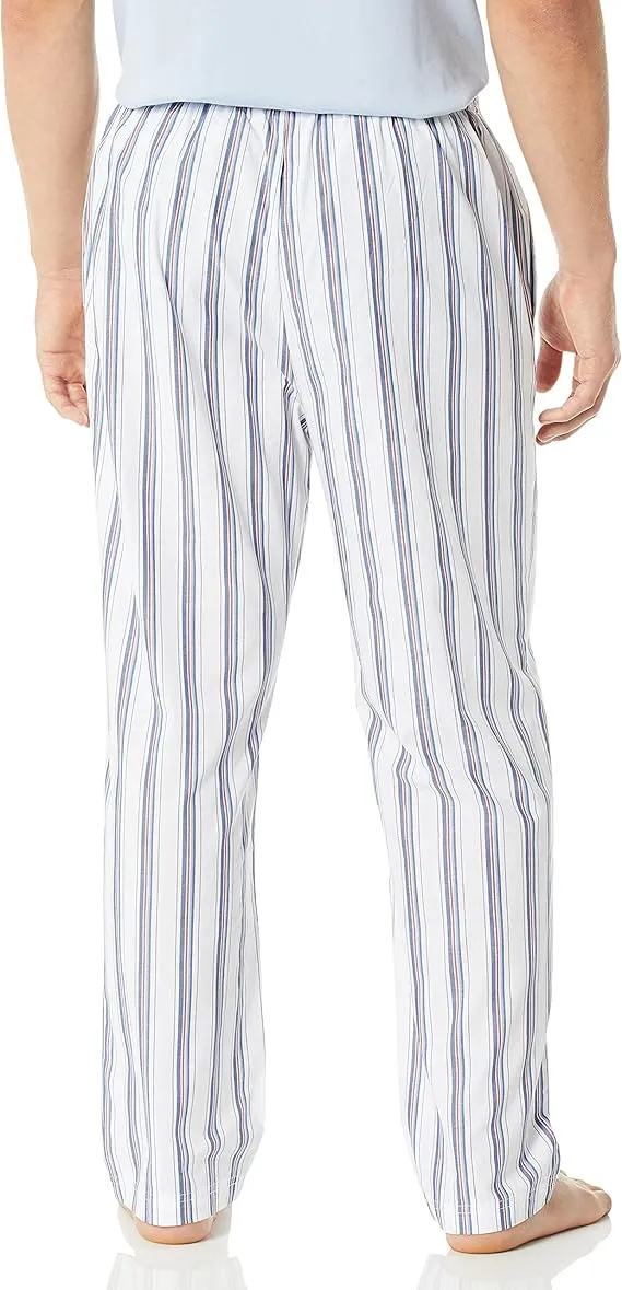 nautica men’s cotton pajama pants – soft woven sleep pants with elastic waistband