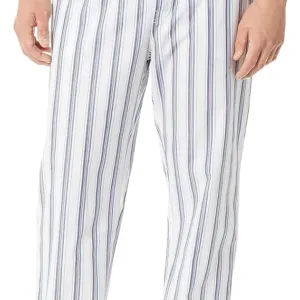 Nautica men’s cotton pajama pants – soft woven sleep pants with elastic waistband, lightweight nightwear bottoms for comfortable lounging and bedtime.