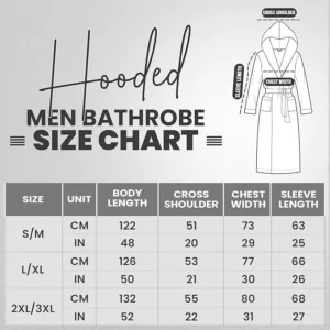 ny threads men’s hooded fleece bathrobe – soft plush lounge robe