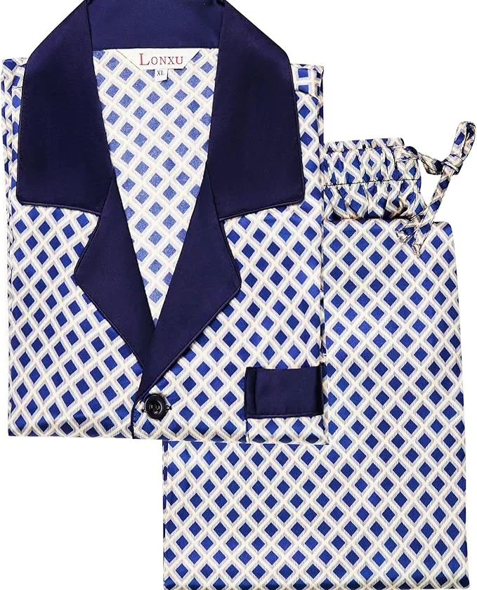men’s pajama set | lonxu comfortable sleepwear & lounge wear