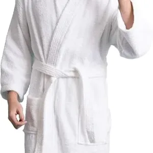 Soft Touch Linen men’s robe – premium Turkish cotton terry bathrobe, absorbent, soft, and full length. Perfect for spa, lounging, or daily relaxation.