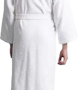 soft touch linen men’s robe – turkish cotton terry bathrobe for men
