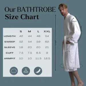 soft touch linen men’s robe – turkish cotton terry bathrobe for men
