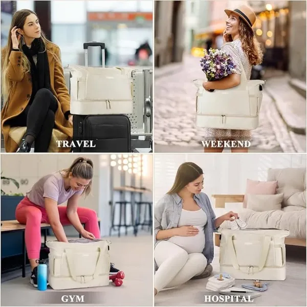 women’s gym duffel bag – stylish sports, fitness & travel workout bag