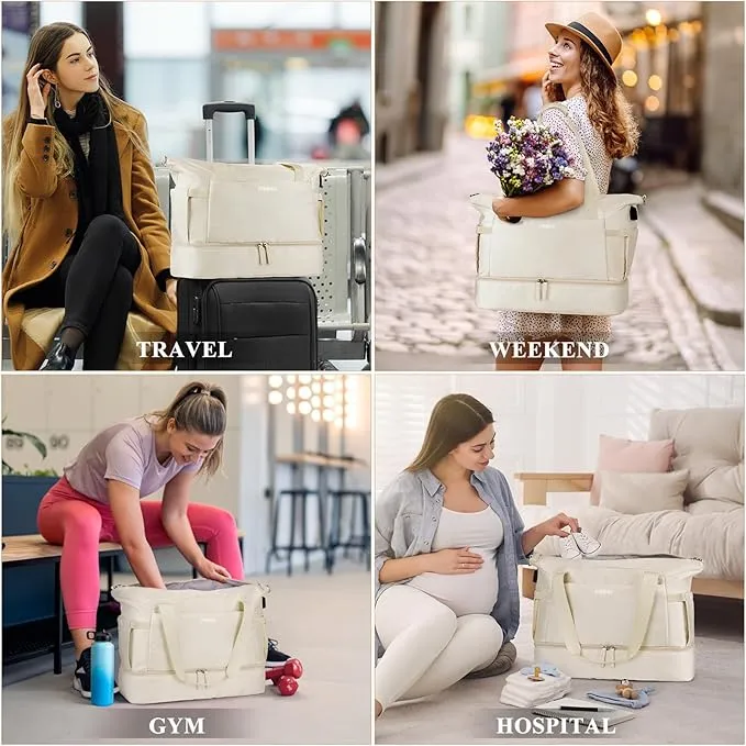 women’s gym duffel bag – stylish sports, fitness & travel workout bag