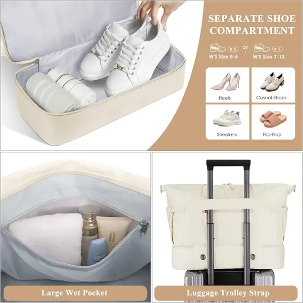 women’s gym duffel bag – stylish sports, fitness & travel workout bag