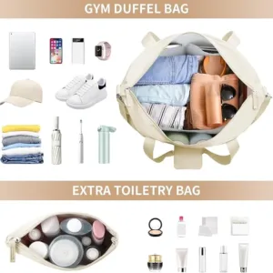 women’s gym duffel bag – stylish sports, fitness & travel workout bag