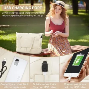 women’s gym duffel bag – stylish sports, fitness & travel workout bag