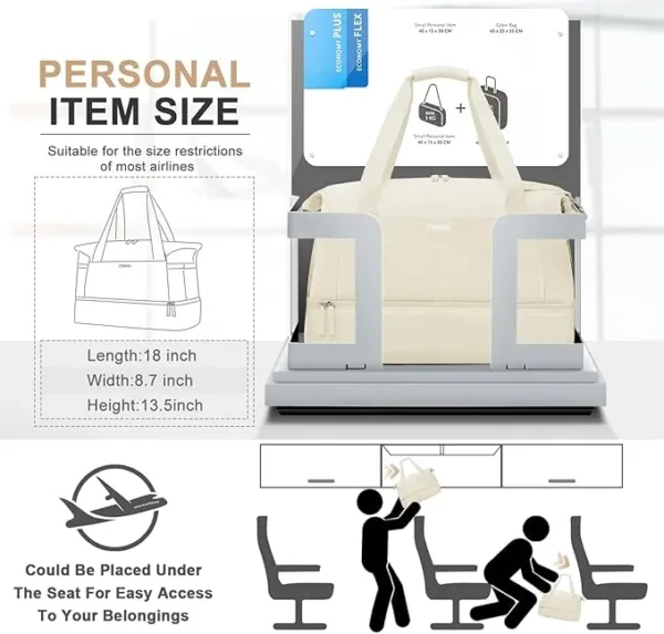 women’s gym duffel bag – stylish sports, fitness & travel workout bag