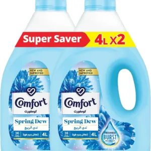 Bottle of Comfort Fabric Softener Fresh Bloom offering long-lasting freshness.
