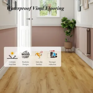 mysflosy self adhesive vinyl flooring planks – 16 pack