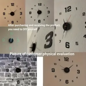 3d wall clock diy 4