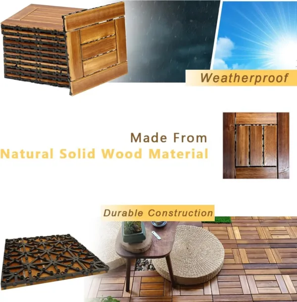 gluckluz wooden deck tiles – interlocking outdoor floor