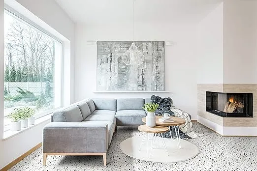 Achim Nexus Vinyl Floor Tiles Mosaic Slate Pattern – Peel & Stick DIY Flooring