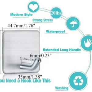 adhesive hooks heavy duty 3