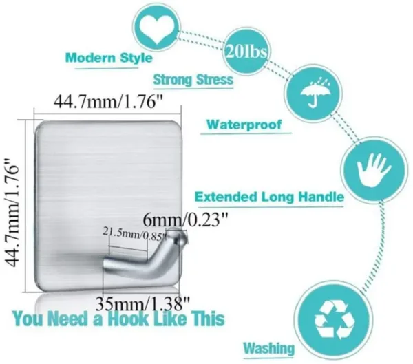 adhesive hooks heavy duty 3