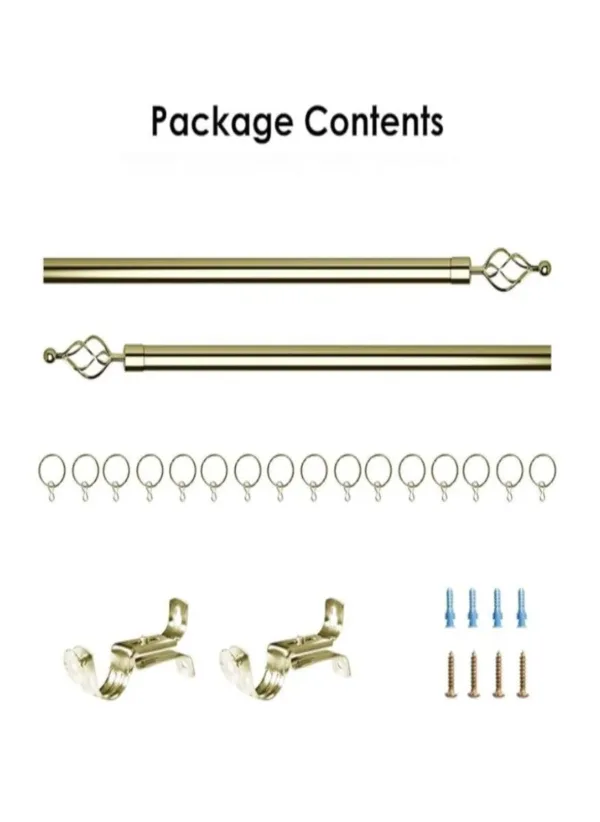 adjustable curtain rod gold 3