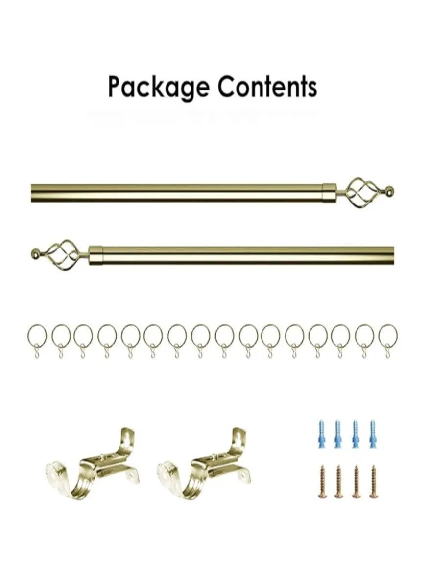 adjustable curtain rod gold 3