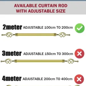 adjustable curtain rod gold 4