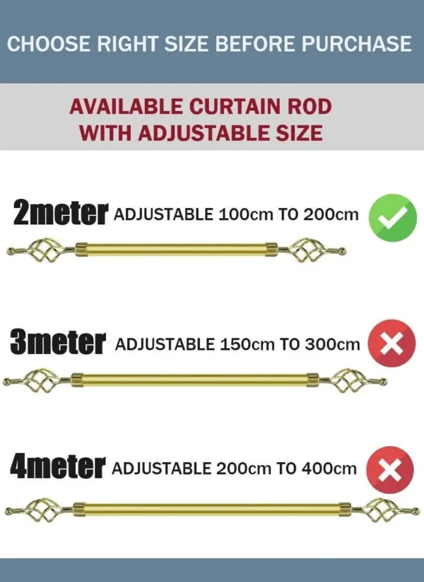 adjustable curtain rod gold 4