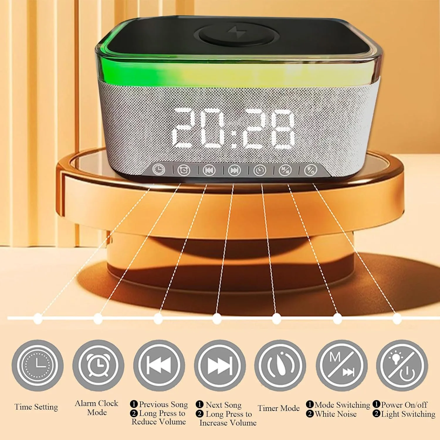 alarm clock wireless charger 3