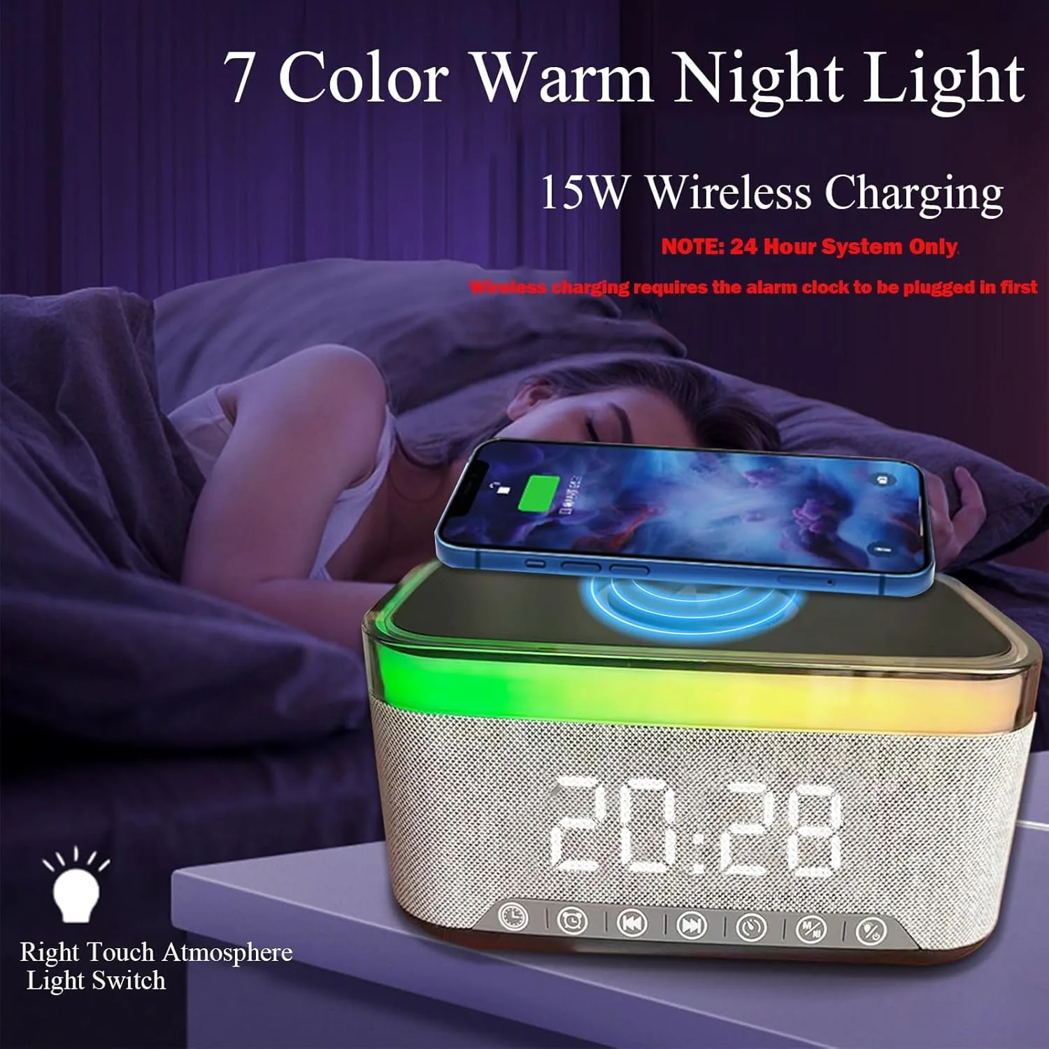 alarm clock wireless charger 6