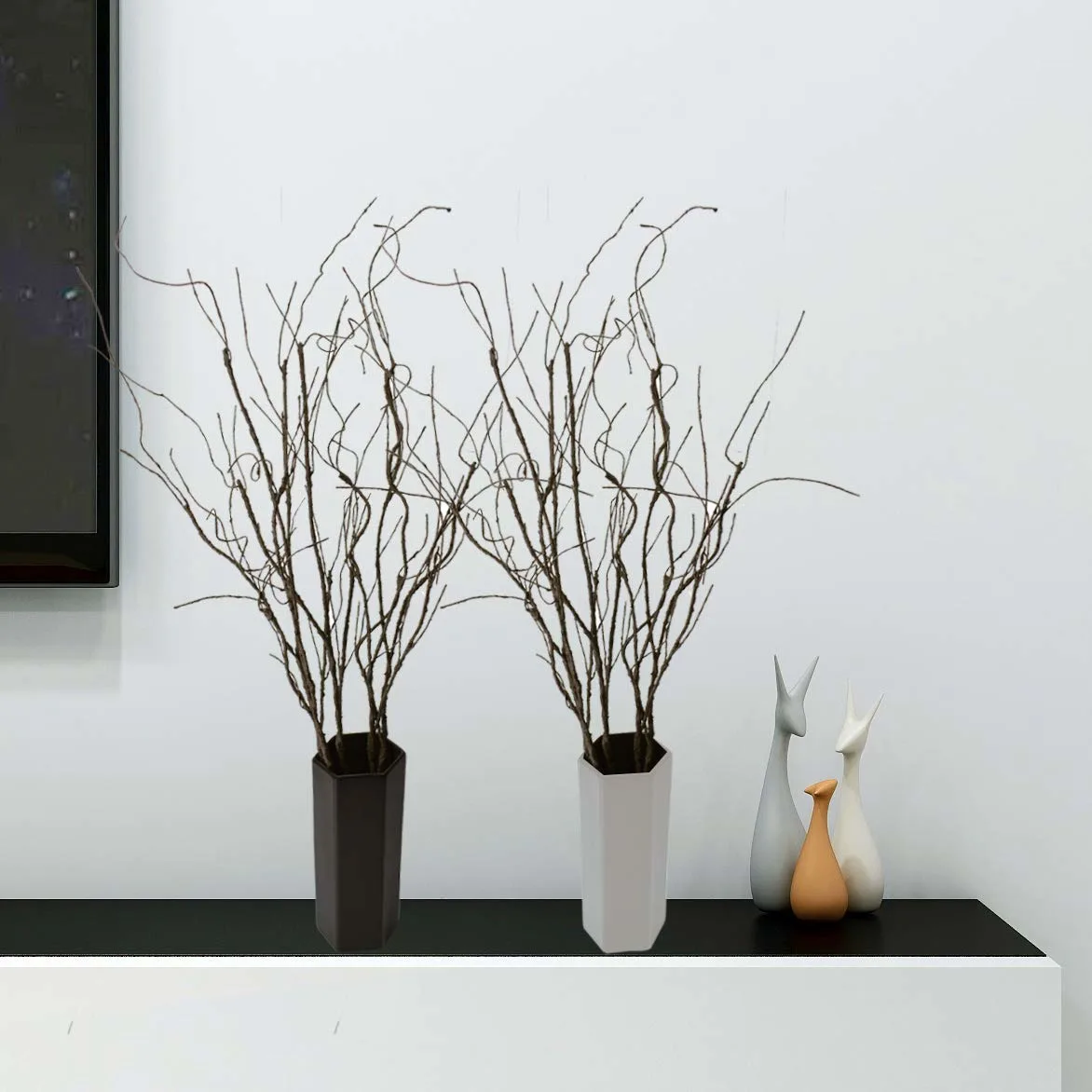 artificial curly willow branches 6