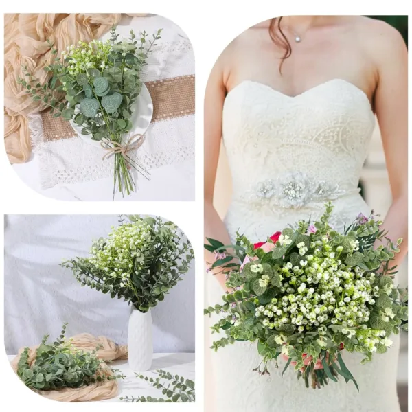 artificial eucalyptus stems flowers 5