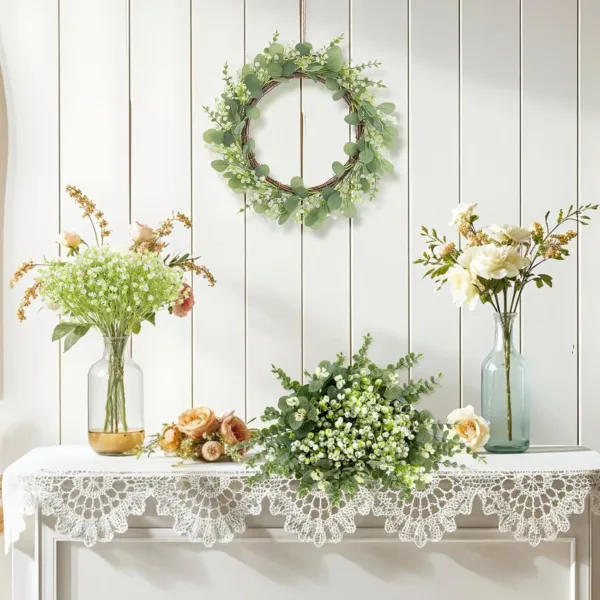 artificial eucalyptus stems flowers 6