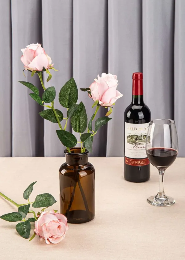 artificial roses silk stem 5