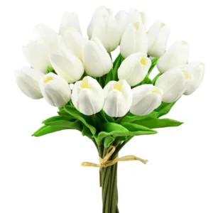 artificial tulips white flowers 1