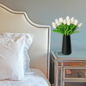 artificial tulips white flowers 4