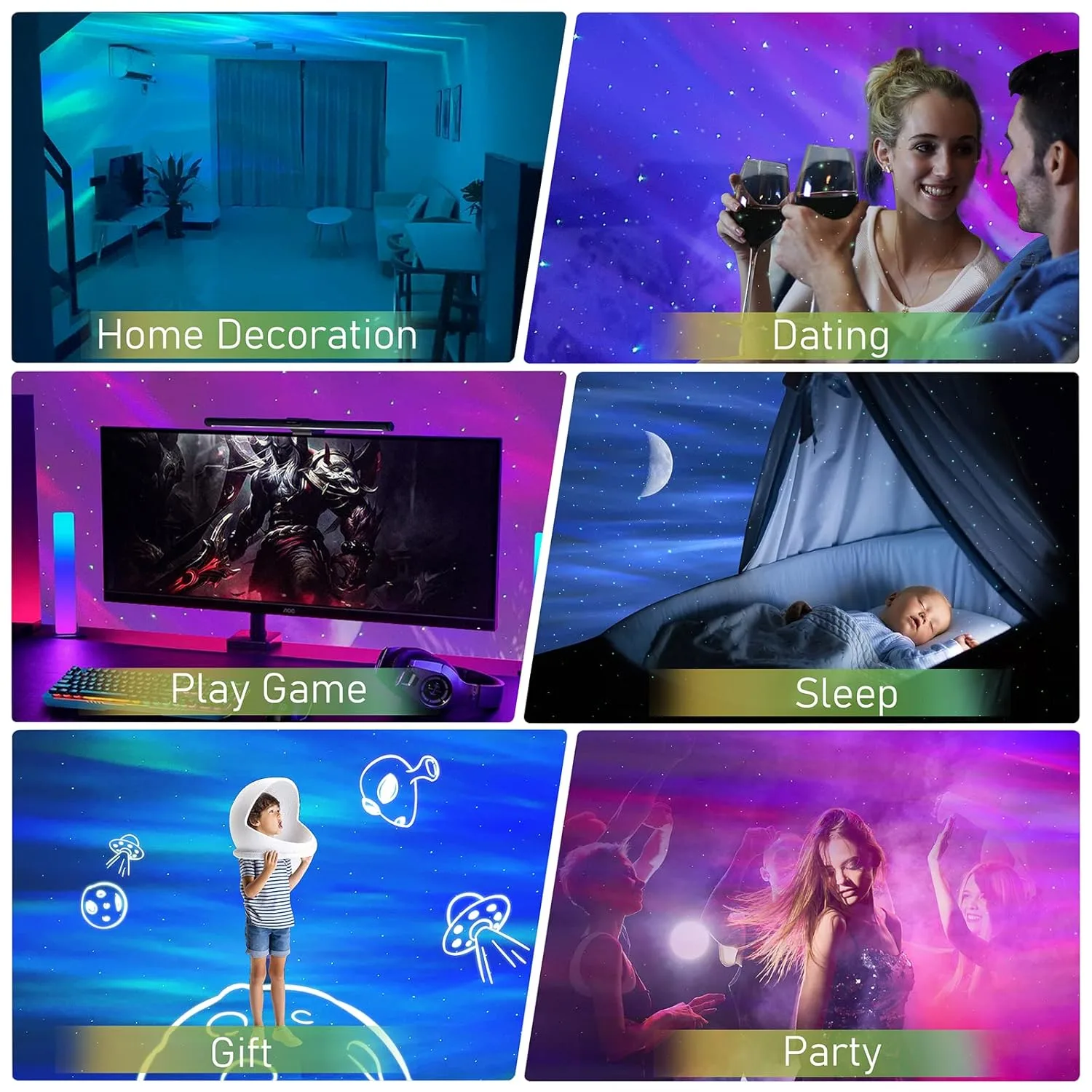 aurora projector night light 3