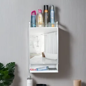 bathroom cabinet mirror white 2