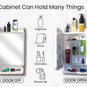 bathroom cabinet mirror white 6