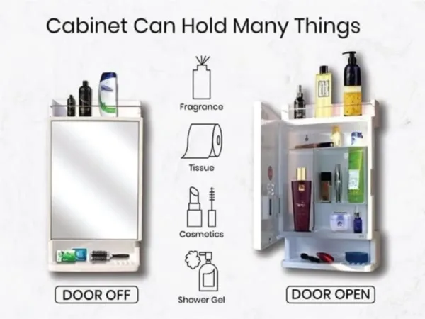 bathroom cabinet mirror white 6