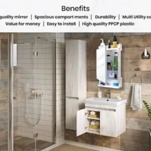 bathroom cabinet mirror white 7