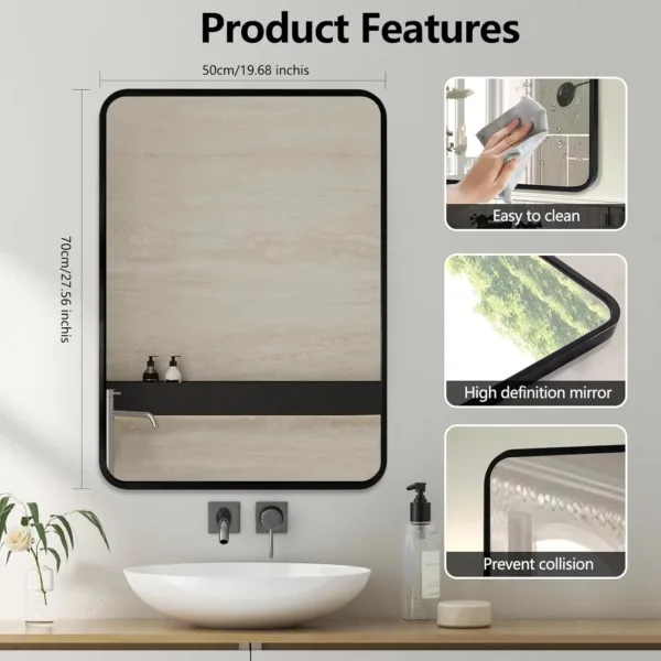 bathroom mirror black frame 2