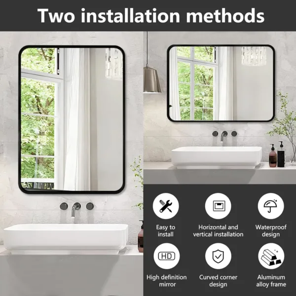 bathroom mirror black frame 3