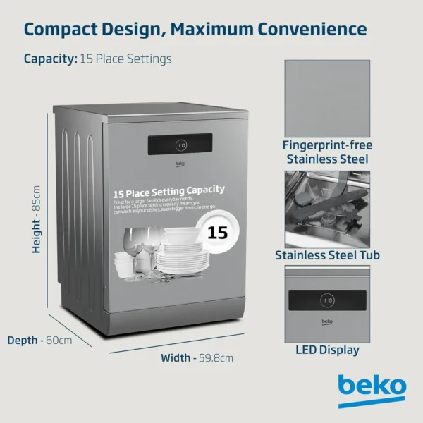 beko dishwasher 15 place 4
