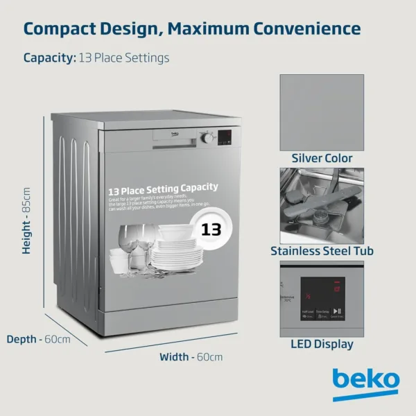 beko dishwasher silver 4