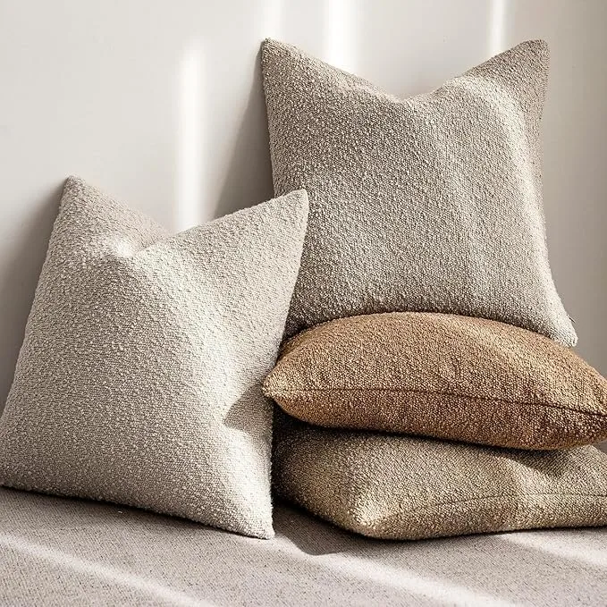 boucle throw pillow covers 4