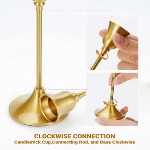 brass gold candle holder 5